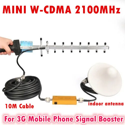 Mini 3G Boosters W-CDMA 2100Mhz Mobile Phone Signal Repeater 3G WCDMA Signal Repeater Amplifier 13dBi Yagi Antenna With Cable
Mini 3G Boosters W-CDMA 2100Mhz Mobile Phone Signal Repeater 3G WCDMA Signal Repeater Amplifier 13dBi Yagi Antenna With Cable