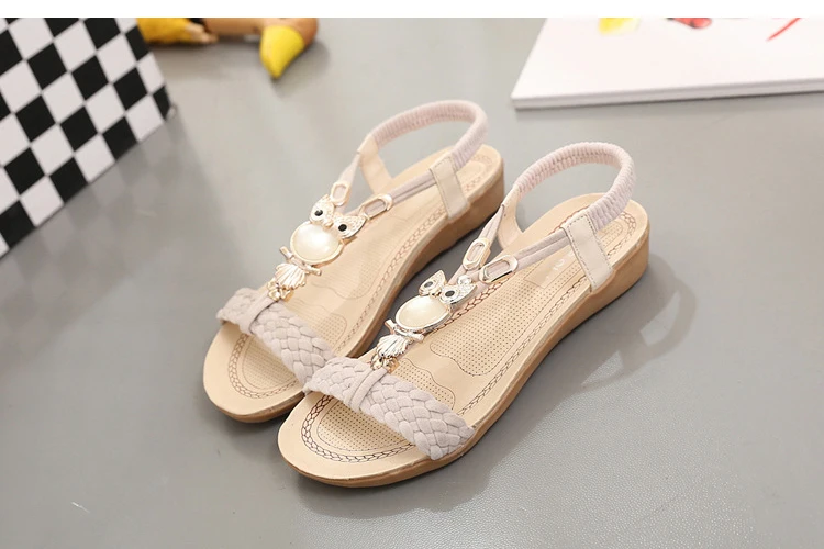 Women Sandals Summer Bohemia Beach Shoes Women Gladiator Sandals Ladies Fashion Flats Summer Female Shoes Sandalias Mujer 19