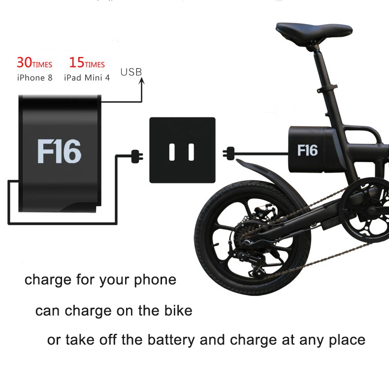 Best folding electric bicycle lithium battery city ebike 16inch 36V250W motor bike 2