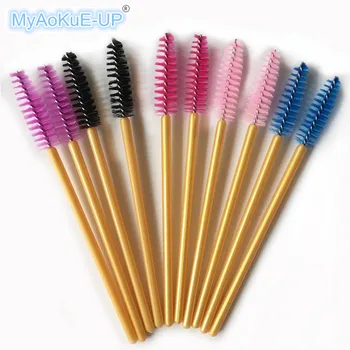 High Quality Golden Handle Mix Colors Disposable Eyelash Brushes Nylon Mascara Wands Tools 200pcs/lot Makeup Brushes
High Quality Golden Handle Mix Colors Disposable Eyelash Brushes Nylon Mascara Wands Tools 200pcs/lot Makeup Brushes