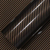 1 PCS 50*200cm Black 5D Carbon Fiber Vinyl Film Car Wrap Film 5D Carbon Fiber Car Sticker Auto Exterior Accessories Film image