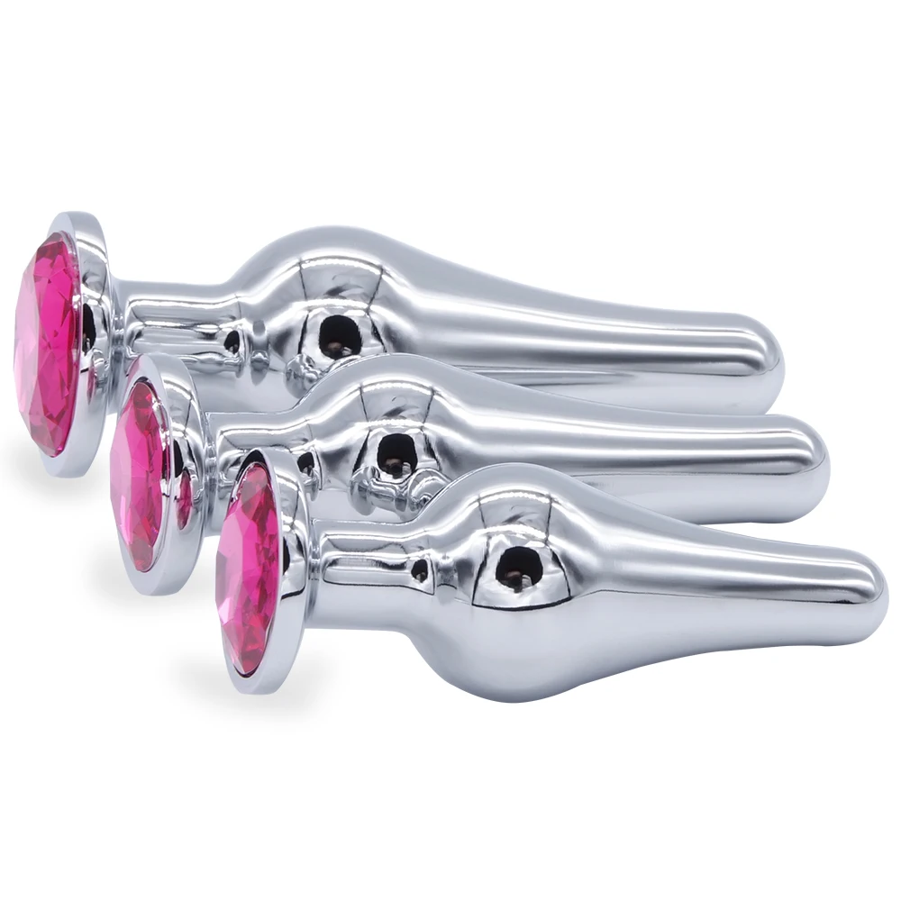 New Arrival 3pcs Jewelry Anal Plug Massager Sex Balls Adult Game Butt Plug Stainless Steel Anal Toy
