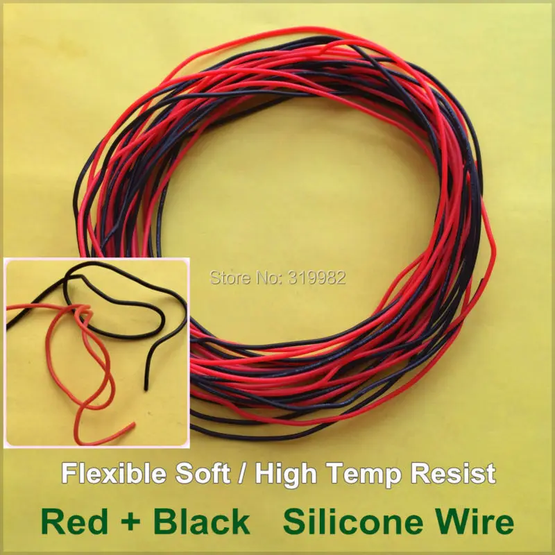 2X 3meters Silicone Rubber Wire 24AWG 3239 Insulated Red Black Cable Flexible Soft for LED Lighting Strip Extension Electronic
2X 3meters Silicone Rubber Wire 24AWG 3239 Insulated Red Black Cable Flexible Soft for LED Lighting Strip Extension Electronic