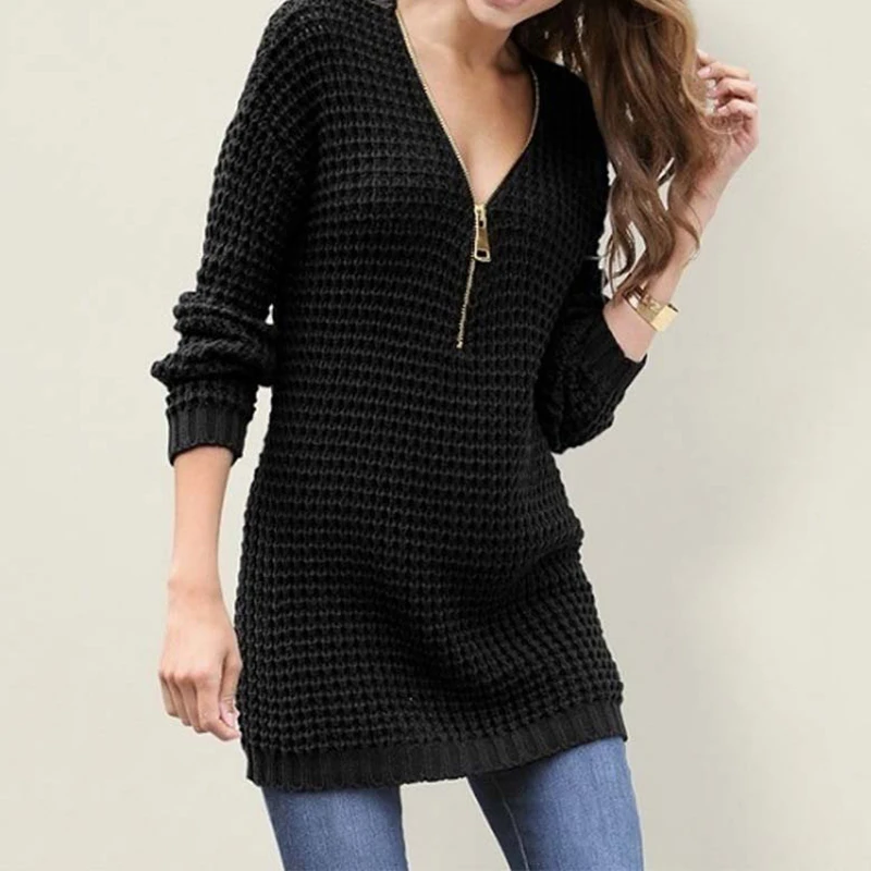 2019 Autumn Long Sweater Dress Women Warm Long Sweater Women Knitted Dress V-neck Plus Size Winter Knitted Sweater Ladies
2019 Autumn Long Sweater Dress Women Warm Long Sweater Women Knitted Dress V-neck Plus Size Winter Knitted Sweater Ladies