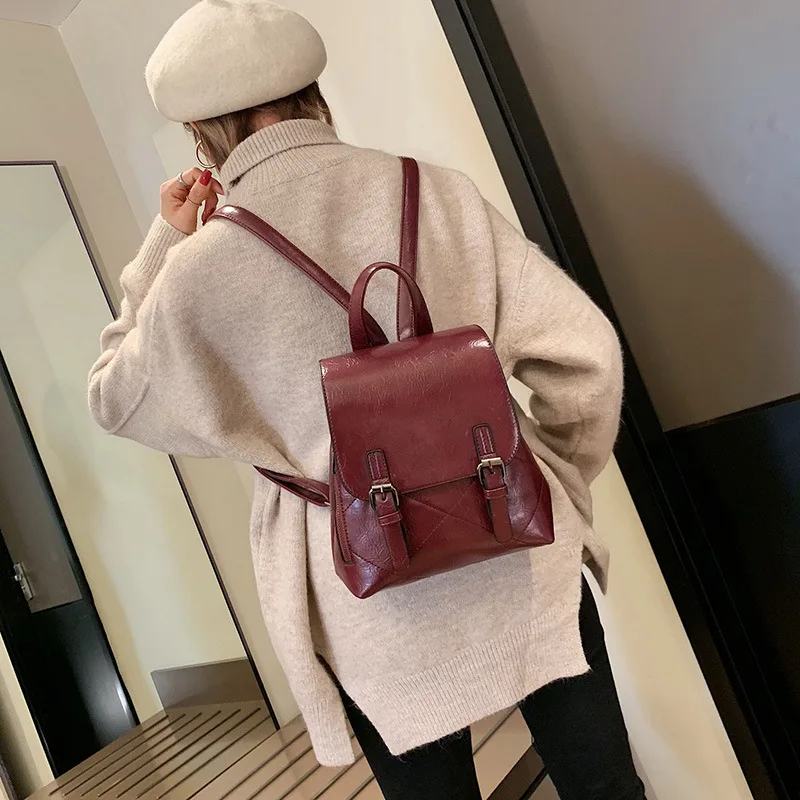 Retro leather backpack female 2019 new Korean version of the trend of wild fashion bag ladies small backpack female bag
Retro leather backpack female 2019 new Korean version of the trend of wild fashion bag ladies small backpack female bag