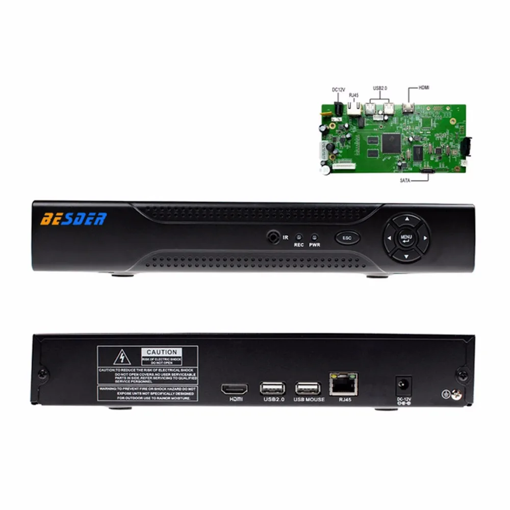 BESDER XMEYE Max 4K Output H.265 Multi Language CCTV NVR 4CH 5MP NVR For H.265 H.264 IP Camera ONVIF 2.0 Wifi RS485 PTZ
BESDER XMEYE Max 4K Output H.265 Multi Language CCTV NVR 4CH 5MP NVR For H.265 H.264 IP Camera ONVIF 2.0 Wifi RS485 PTZ