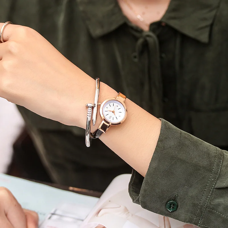 JBRL модные наручные часы женские Женские кварцевые с тонкой цепочкой Hodinky Montre Femme PU