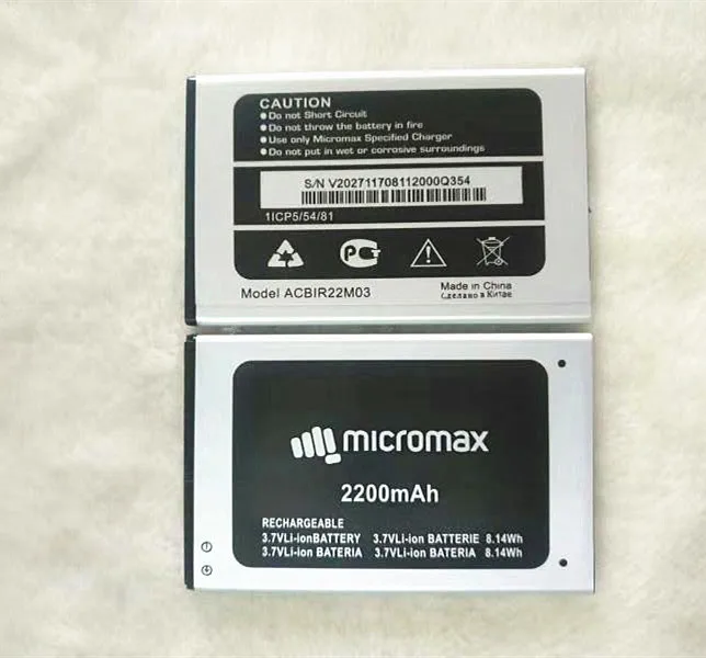 AZK 100% New Replacement Micromax Q354 Battery for Micromax Q354 ACBIR22M03 smart phone battery 3.7V 2200mAh High quality
AZK 100% New Replacement Micromax Q354 Battery for Micromax Q354 ACBIR22M03 smart phone battery 3.7V 2200mAh High quality