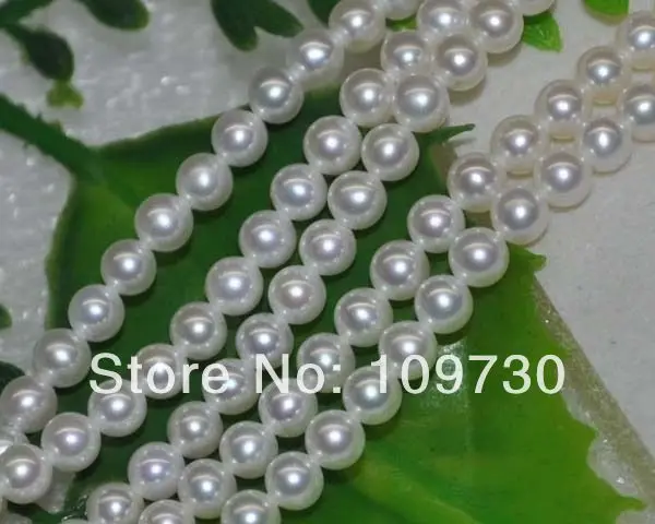 Jewelry 0052 Outstanding Natural white AAA 3mm round freshwater pearl