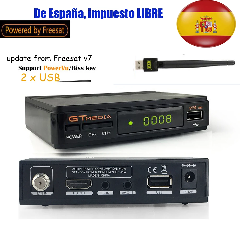 V7S 50pcs freesat v7 DVB-S2 Satellite Receiver Full 1080P HD Receptor Support Ccam PowerVu YouTube Biss key Set Top Box
V7S 50pcs freesat v7 DVB-S2 Satellite Receiver Full 1080P HD Receptor Support Ccam PowerVu YouTube Biss key Set Top Box