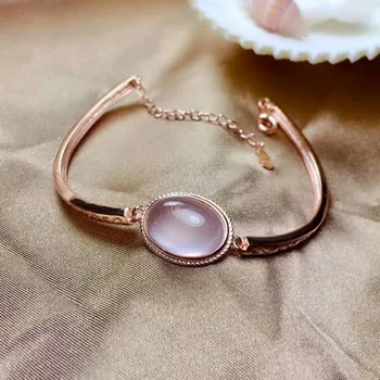 SHILOVEM 925 silver natural ROSE QUARTZ Bracelets classic wholesale Fine women gift new 10*14mm party plant ml1014288agfj 
SHILOVEM 925 silver natural ROSE QUARTZ Bracelets classic wholesale Fine women gift new 10*14mm party plant ml1014288agfj