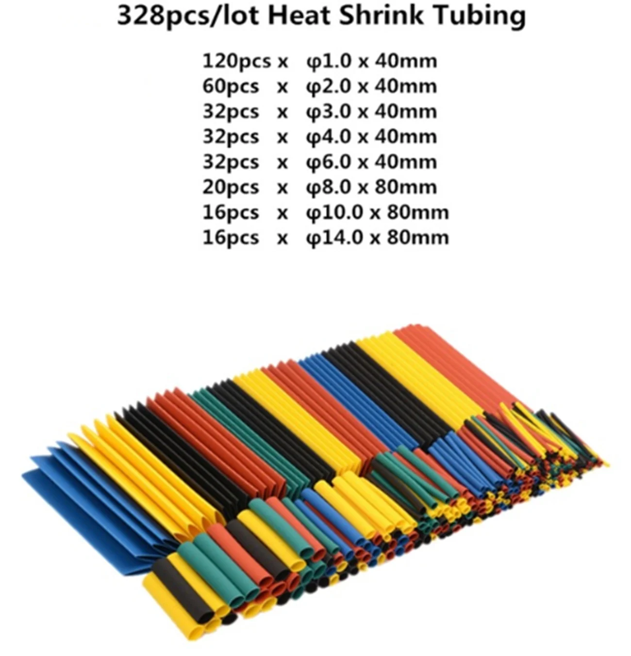 328pcs Multi Color Heat Shrink Tubing Insulation Shrinkable Tube Assortment Electronic Polyolefin Ratio 2:1 Wrap Sleeve Tube Kit
328pcs Multi Color Heat Shrink Tubing Insulation Shrinkable Tube Assortment Electronic Polyolefin Ratio 2:1 Wrap Sleeve Tube Kit