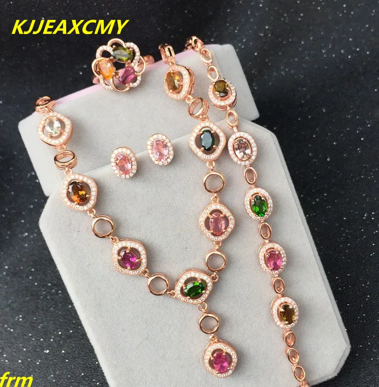 KJJEAXCMY Fine jewelry 925 silver inlaid natural multicolor tourmaline women's jewelry set flawless
KJJEAXCMY Fine jewelry 925 silver inlaid natural multicolor tourmaline women's jewelry set flawless