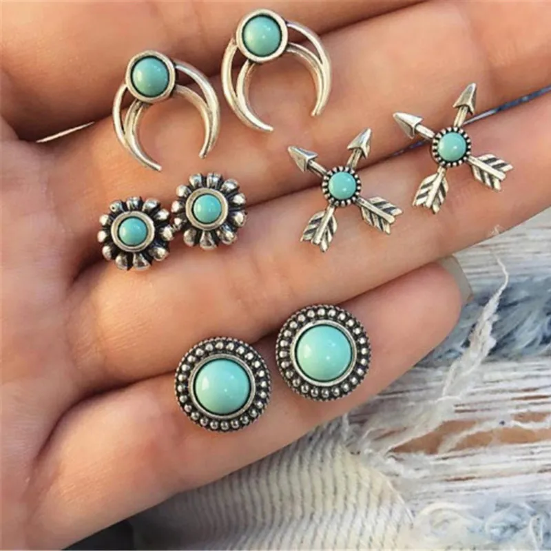 Modyle Bohemia Star Heart Cross Shaped Small Stud Earrings Set For Women Imitation Retro Vintage Earrings Jewelry Brincos 
Modyle Bohemia Star Heart Cross Shaped Small Stud Earrings Set For Women Imitation Retro Vintage Earrings Jewelry Brincos