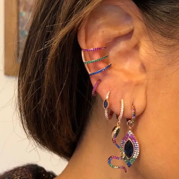 Simple sanke Earring For Women rose Gold Color rainbow colorful cz Earrings Party Jewelry Female Brincos 2019 girls dainty earr
Simple sanke Earring For Women rose Gold Color rainbow colorful cz Earrings Party Jewelry Female Brincos 2019 girls dainty earr