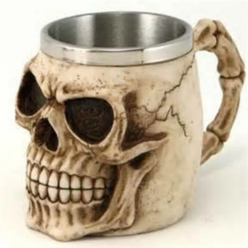 Cool Lifelike Alien Skeleton Resin Coffee Water Drinking Cup Skull Head Tankard Horror Stainless Steel Drinkware 1pcs 2017
Cool Lifelike Alien Skeleton Resin Coffee Water Drinking Cup Skull Head Tankard Horror Stainless Steel Drinkware 1pcs 2017