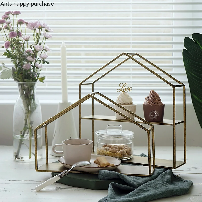 Creative Iron House shape Desktop storage Cosmetic storage Dessert rack cupcake Home Decorations Display stand
Creative Iron House shape Desktop storage Cosmetic storage Dessert rack cupcake Home Decorations Display stand