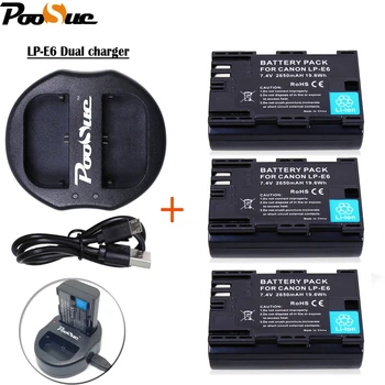 3x LP E6 LPE6 LP-E6 Camera Battery+ USB Dual Charger For Canon EOS 5DS 5D Mark II MARK III 6D 7D 60D 60Da 70D 80D DSLR 5DSR
3x LP E6 LPE6 LP-E6 Camera Battery+ USB Dual Charger For Canon EOS 5DS 5D Mark II MARK III 6D 7D 60D 60Da 70D 80D DSLR 5DSR