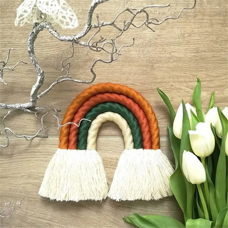 Nordic Home Decoration Accessories Rainbow Handmade Weaving Ornament Creative Best Kid Room Wall Decoration Hanging
Nordic Home Decoration Accessories Rainbow Handmade Weaving Ornament Creative Best Kid Room Wall Decoration Hanging