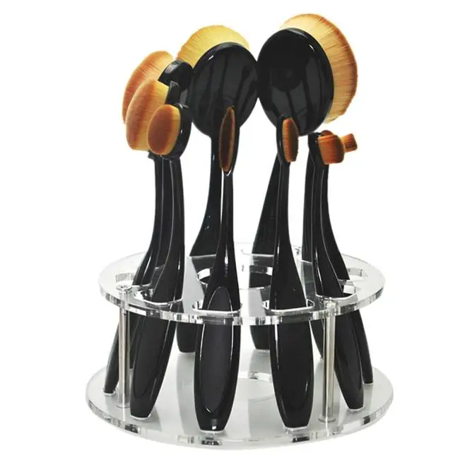 10 Hole Oval Makeup Brush Holder Drying Rack Organizer Cosmetic Shelf Tool Brush Acrylic Organizer Display Shelf
10 Hole Oval Makeup Brush Holder Drying Rack Organizer Cosmetic Shelf Tool Brush Acrylic Organizer Display Shelf