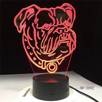 Pet Dog Lamp Bull Terrier LED Night Light Creative Decorative Kids Baby Gift 3D Illuision Table Lamp Dropshipping AW-3092
Pet Dog Lamp Bull Terrier LED Night Light Creative Decorative Kids Baby Gift 3D Illuision Table Lamp Dropshipping AW-3092