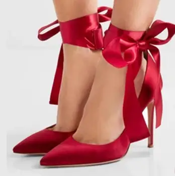 2020 New women red pumps sexy party shoes lace up pumps dress shoes silk bow high heels dress pumps point toe wedding shoes
2020 New women red pumps sexy party shoes lace up pumps dress shoes silk bow high heels dress pumps point toe wedding shoes