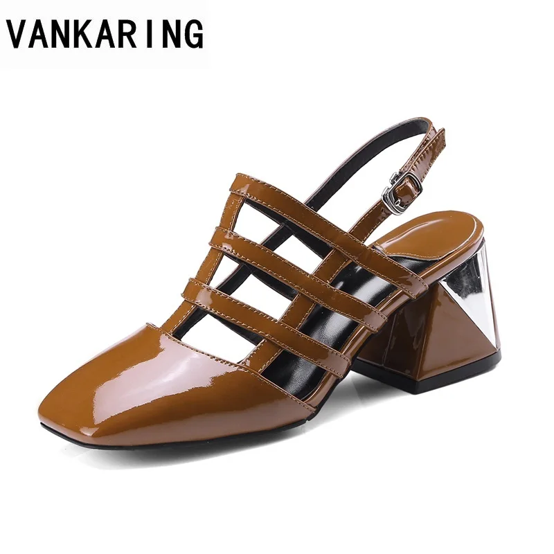 VANKARING hot sale women sandals new 2018 fashion genuine patent leather high heels sweet style dress party women summer shoes
VANKARING hot sale women sandals new 2018 fashion genuine patent leather high heels sweet style dress party women summer shoes