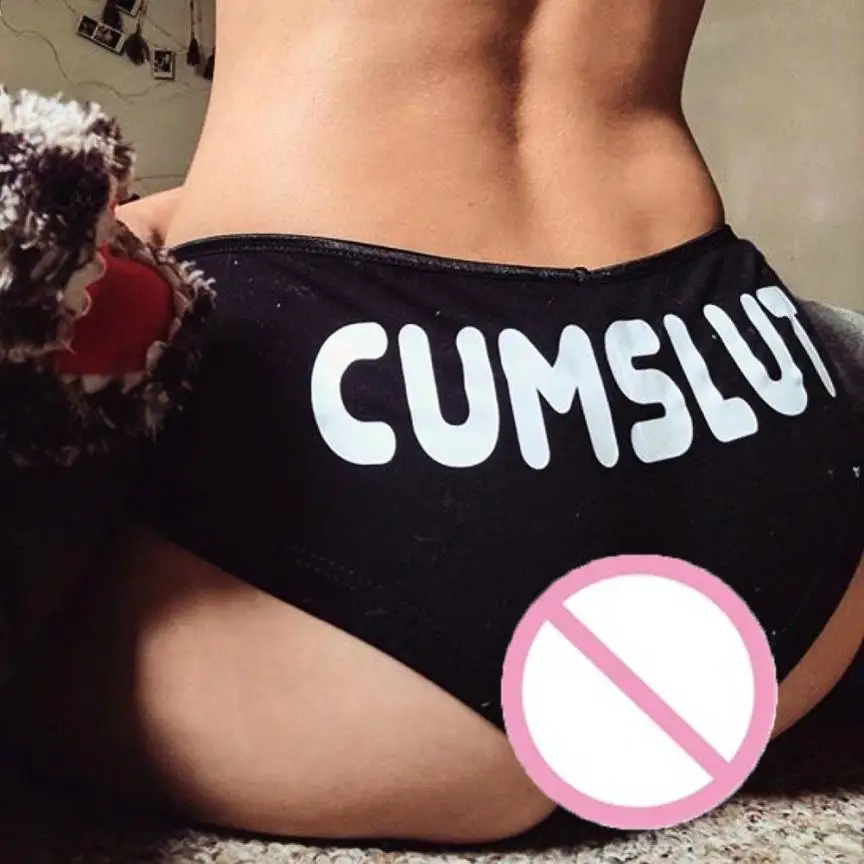 High Quality Casual Sexy Women Funny Lingerie G-string Briefs Underwear Panties T string CUMSLUT Letter Thongs Knickers Panties
High Quality Casual Sexy Women Funny Lingerie G-string Briefs Underwear Panties T string CUMSLUT Letter Thongs Knickers Panties