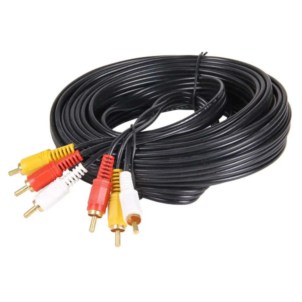AAAE Топ 3RCA-3RCA видео кабель/AV код 3-контактный-3 pin (20 м/15 м/10 м) | Электроника