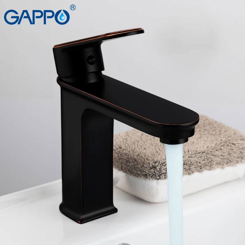 

GAPPO Basin Faucets black waterfall faucet basin sink mixer taps deck mounted sink water taps bathroom waterfall mixers
