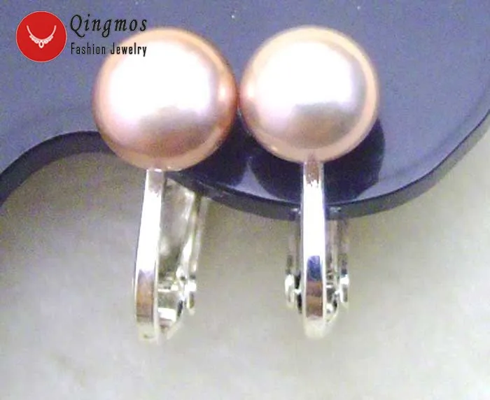 Qingmos Trendy Pearl Clip on Earrings for Women with 7-8mm Natural Purple Flat Round Pearl Earring Sterling Silver S925 Clip-341 
Qingmos Trendy Pearl Clip on Earrings for Women with 7-8mm Natural Purple Flat Round Pearl Earring Sterling Silver S925 Clip-341