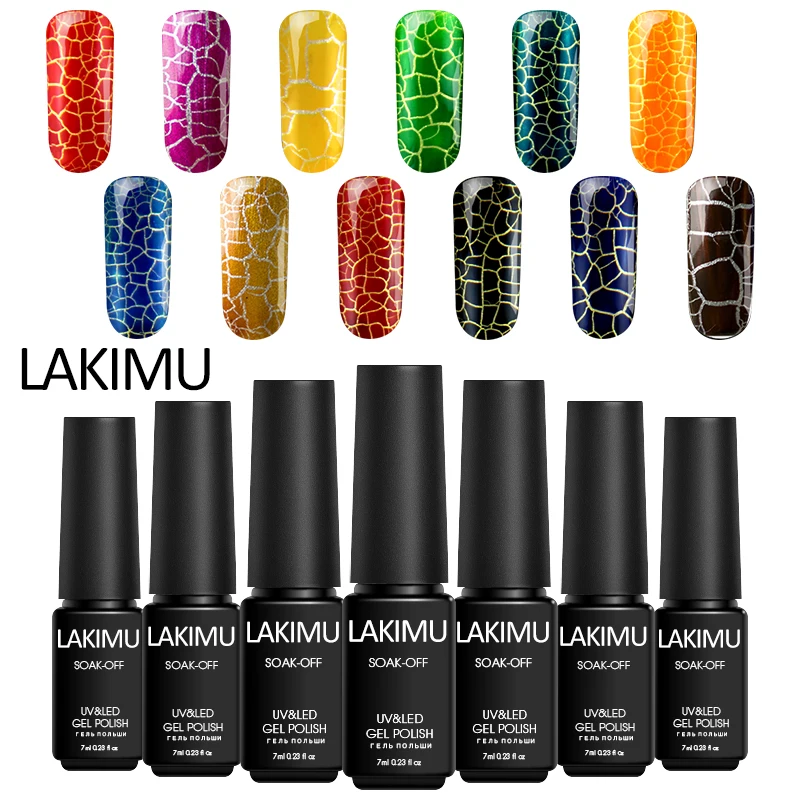 Lakimu Cracking Effect Nail Professional 12 Colors Gel Nail Varnish Semi Permanent Lacquer Crackle Shatter UV Gel Nail Polish 
Lakimu Cracking Effect Nail Professional 12 Colors Gel Nail Varnish Semi Permanent Lacquer Crackle Shatter UV Gel Nail Polish
