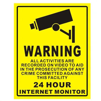 20*25cm Surveillance Warning Sign Sticker 24 Hours Monitor Alert Wall Sticker CCTV Camera System Video Security Sticker Decals
20*25cm Surveillance Warning Sign Sticker 24 Hours Monitor Alert Wall Sticker CCTV Camera System Video Security Sticker Decals