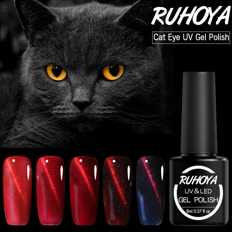Ruhoya Cat Eye Color UV LED Gel Varnish Magnetic UV Soak Off Gel 8ML Long Lasting Nail Art UV Lacquer Magic Starry Nail Polish
Ruhoya Cat Eye Color UV LED Gel Varnish Magnetic UV Soak Off Gel 8ML Long Lasting Nail Art UV Lacquer Magic Starry Nail Polish