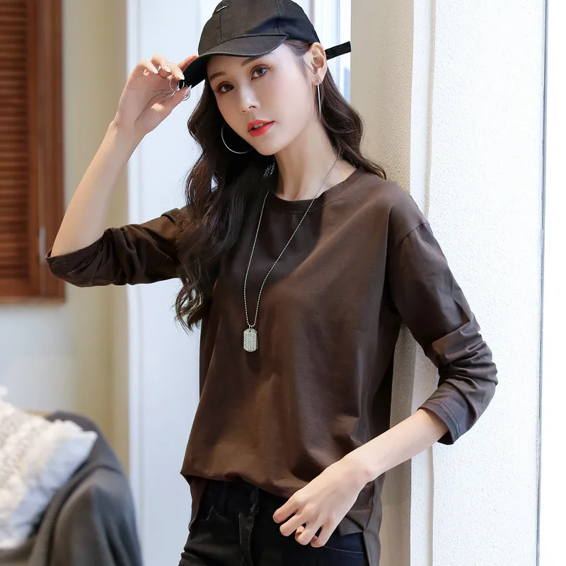 T Shirt Female Long Sleeve Spring Summer Women Clothes 2019 Women's Clothing Casual Split T-Shirts Top Cotton Tee Plus Size
T Shirt Female Long Sleeve Spring Summer Women Clothes 2019 Women's Clothing Casual Split T-Shirts Top Cotton Tee Plus Size