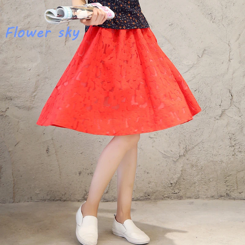 Womens Skirts Spring Summer Hollow Pleated Pendul...