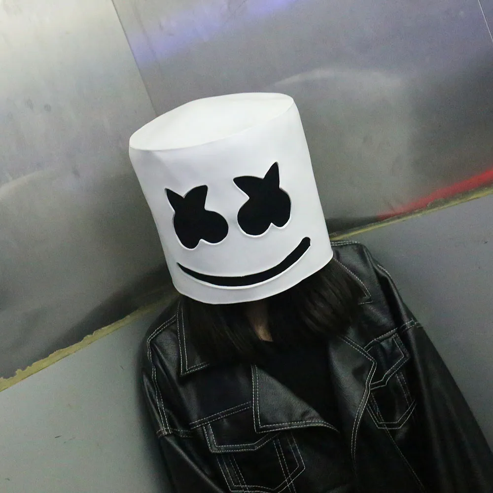 New Marshmello Latex Helmet Head Mask Funny Cosplay Costume Headwear Accessory Halloween Carnival DJ Mask Party Props on Sale
New Marshmello Latex Helmet Head Mask Funny Cosplay Costume Headwear Accessory Halloween Carnival DJ Mask Party Props on Sale