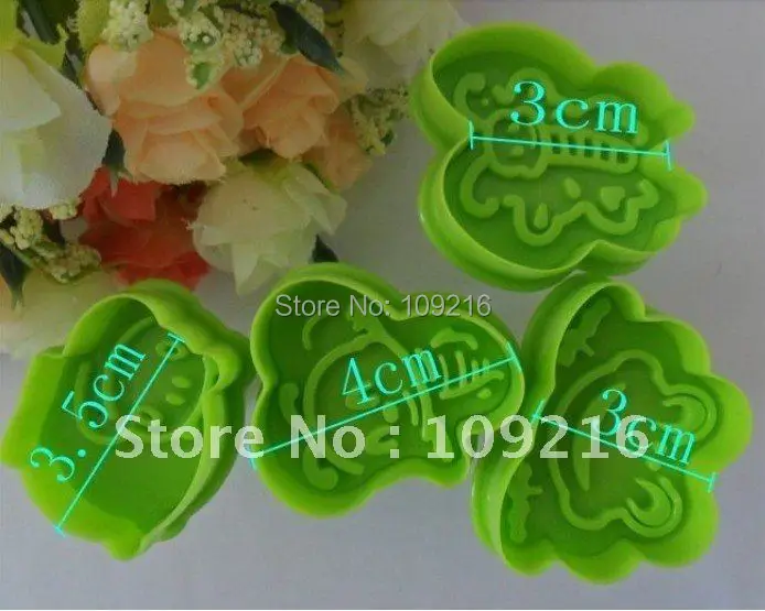 4pcs/set 3D (Frog,Bee,Butterflie,Beetle) Food Grade Plastic Cookie Stamps/Cutter Tools
4pcs/set 3D (Frog,Bee,Butterflie,Beetle) Food Grade Plastic Cookie Stamps/Cutter Tools