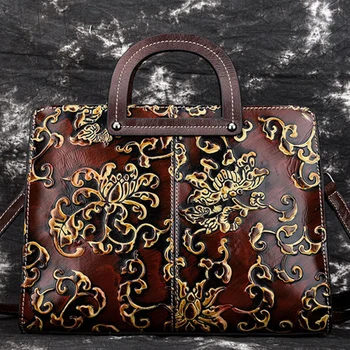 High Quality Women Genuine Leather Shoulder Top Handle Bag Handbag Embossed Vintage Briefcase Real Cowhide Tote Female Bags
High Quality Women Genuine Leather Shoulder Top Handle Bag Handbag Embossed Vintage Briefcase Real Cowhide Tote Female Bags