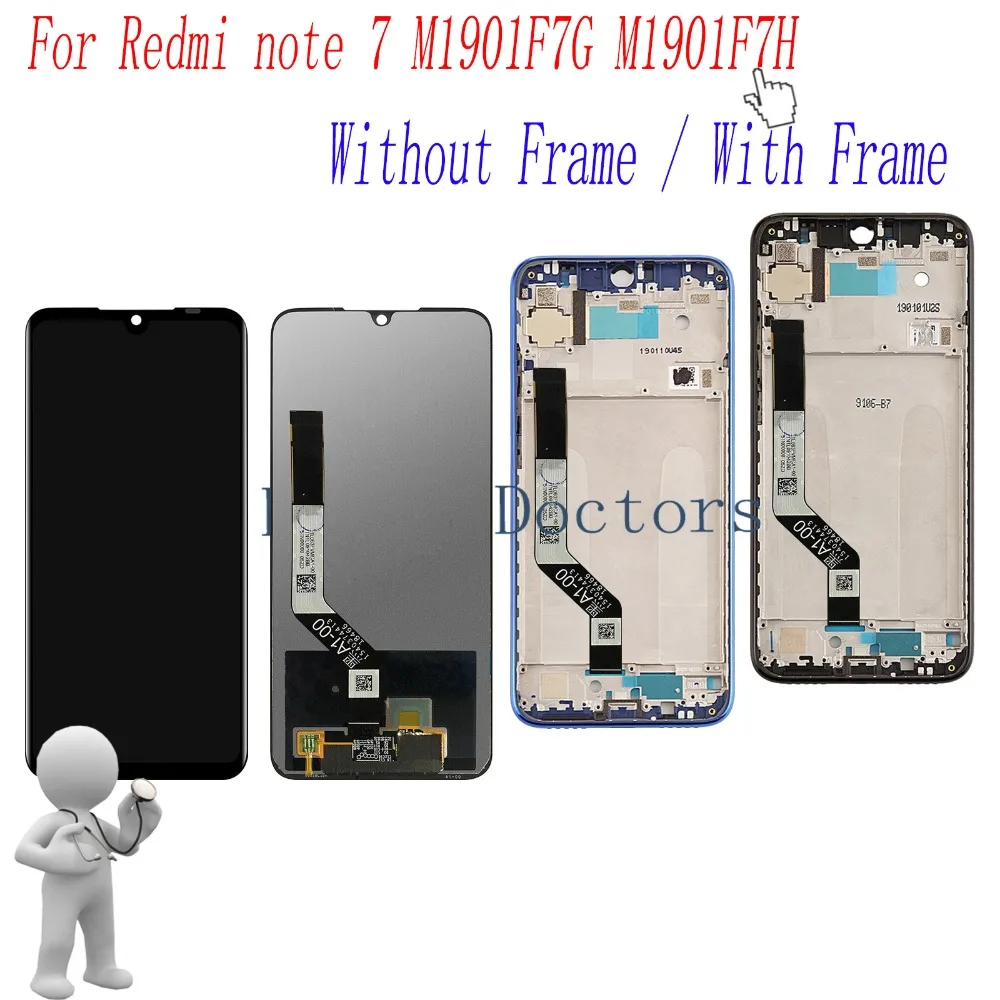 Полный ЖК дисплей и дигитайзер сенсорного экрана в сборе для Xiaomi Redmi Note 7 M1901F7E /