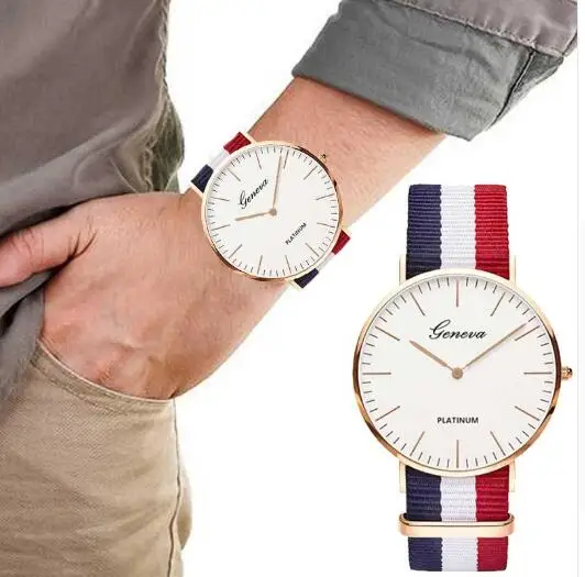 Top Luxury Brand Stripe Nylon Band Watch Men Quartz Wristwatch Casual Lady Woman Watch Montre Femme Reloj Mujer Horloges
Top Luxury Brand Stripe Nylon Band Watch Men Quartz Wristwatch Casual Lady Woman Watch Montre Femme Reloj Mujer Horloges