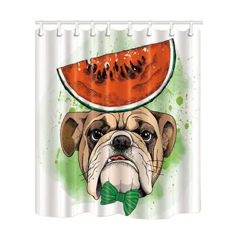 Watermelon Funny Dog Shower Curtains Creative Design Bath Screens Home Decor Polyester Fabric Waterproof Mildew Proof with Hooks
Watermelon Funny Dog Shower Curtains Creative Design Bath Screens Home Decor Polyester Fabric Waterproof Mildew Proof with Hooks