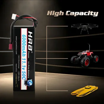 F-Cloud HRB Lipo RC Battery 3S 11.1V 6000mah 50C-100C Hard Case for RC Car Boat Helicopter Quadcpter Arrma Senton 3s Blx
F-Cloud HRB Lipo RC Battery 3S 11.1V 6000mah 50C-100C Hard Case for RC Car Boat Helicopter Quadcpter Arrma Senton 3s Blx