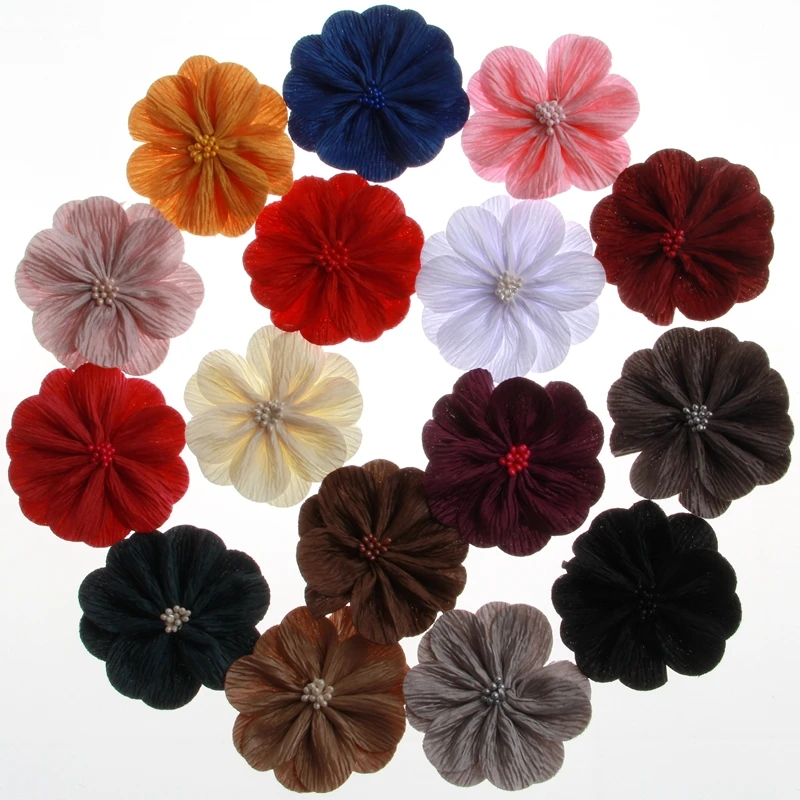 50PCS 3.2" 8.2CM Newborn Satin Fabric Flowers With Match Stick Center End Do Old Wrinkles For Headband Hair Accessories
50PCS 3.2" 8.2CM Newborn Satin Fabric Flowers With Match Stick Center End Do Old Wrinkles For Headband Hair Accessories