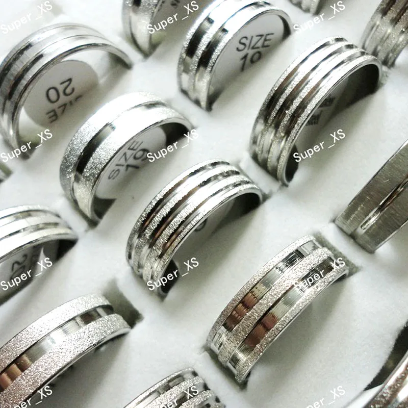 10Pcs Frosted Men Titanium Steel Ring Mix Style For Women and Men Fashion Jewelry Lots LR087
10Pcs Frosted Men Titanium Steel Ring Mix Style For Women and Men Fashion Jewelry Lots LR087