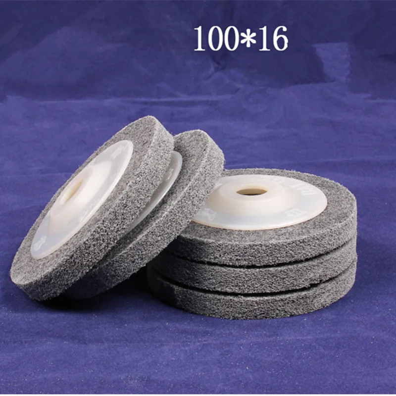 4 pieces 100*16mm Non-woven Flap Disc Angle Grinder Tool Fibre Polishing Pad for Metal Polishing Deburring
4 pieces 100*16mm Non-woven Flap Disc Angle Grinder Tool Fibre Polishing Pad for Metal Polishing Deburring