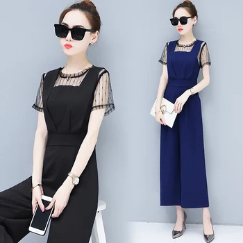 Jumpsuit women 2018 summer new lace chiffon Korean fashion leisure solid clothes conjoined wide-legged pants suit casual outfit
Jumpsuit women 2018 summer new lace chiffon Korean fashion leisure solid clothes conjoined wide-legged pants suit casual outfit