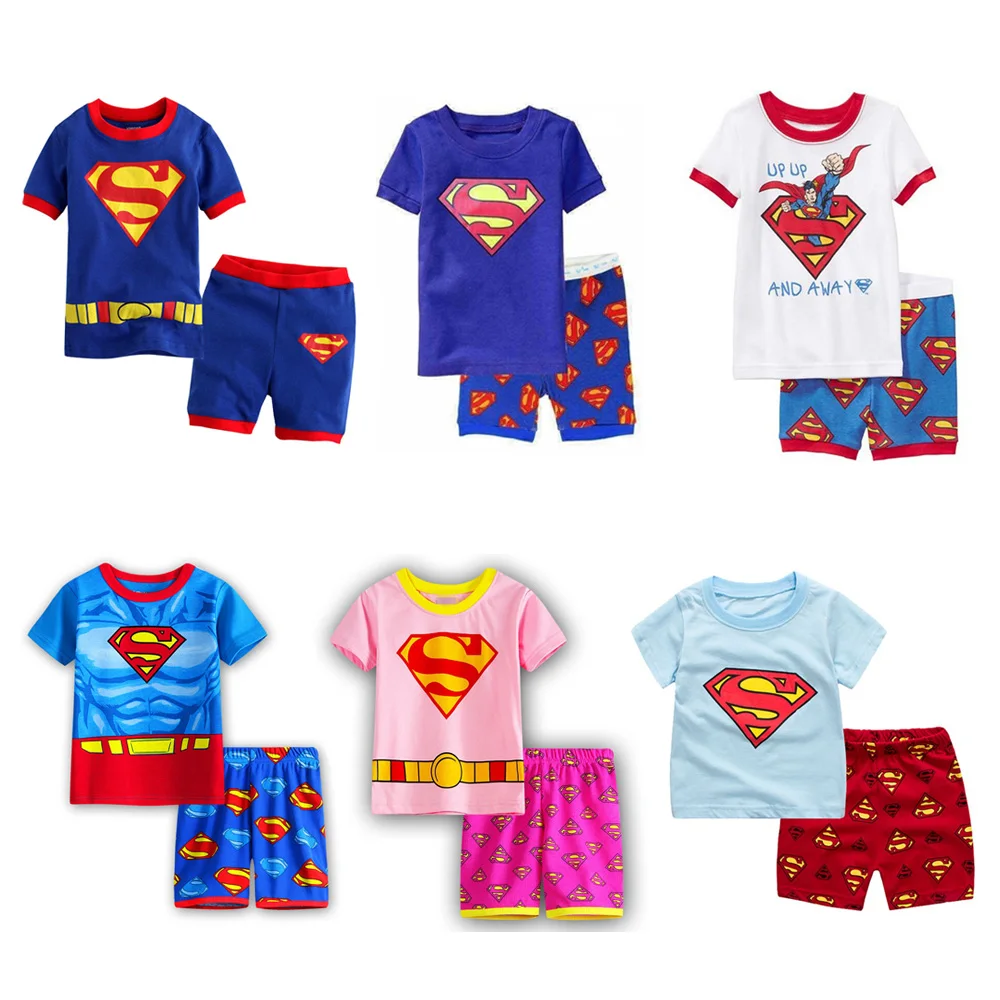 Pyjamas Kids New 2019 Cute Boys Summer Cotton Pajamas Baby Boy And Girls Cartoon Short Sleeve Superman Patten Pijama Infantil
Pyjamas Kids New 2019 Cute Boys Summer Cotton Pajamas Baby Boy And Girls Cartoon Short Sleeve Superman Patten Pijama Infantil
