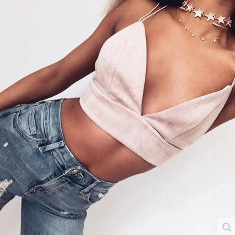 2019 Summer Bralette Crop Top Sexy Pink Strappy Suede Camis Camisole Casual Women Tops
2019 Summer Bralette Crop Top Sexy Pink Strappy Suede Camis Camisole Casual Women Tops