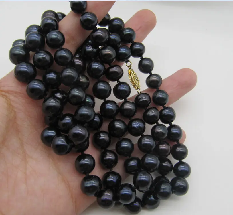REAL 33" 8.5-9.5MM TAHITIAN NATURAL BLACK PEARL NECKLACE YELLOW 14k GOLD CLASP Noble style Natural Fine jewe fast SHIPPING
REAL 33" 8.5-9.5MM TAHITIAN NATURAL BLACK PEARL NECKLACE YELLOW 14k GOLD CLASP Noble style Natural Fine jewe fast SHIPPING